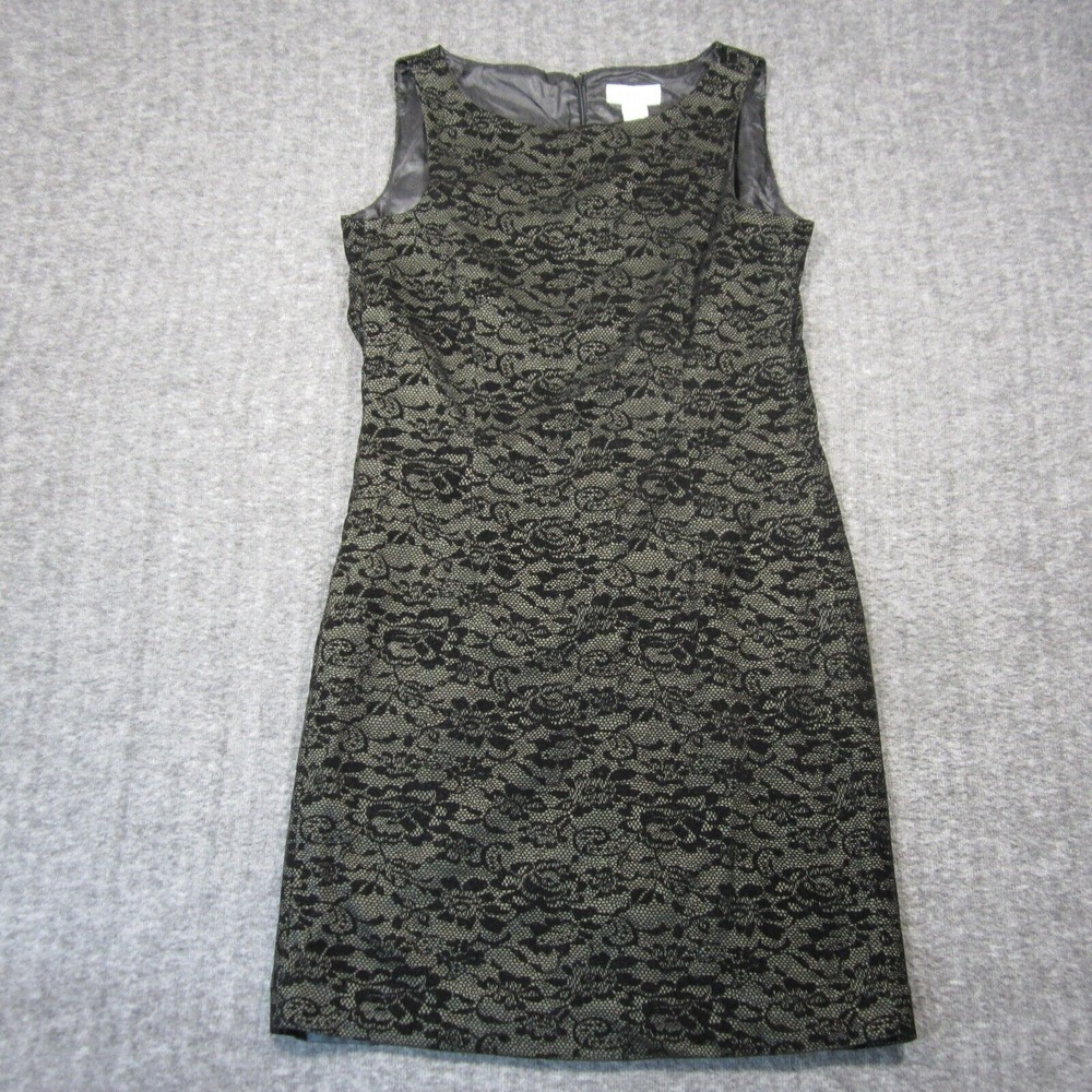 Vtg Jennifer Eden Sheath Dress Womens 16 Dark Floral Lace‎ Whimsygoth Witchy NEW